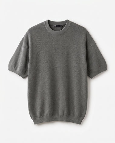 Relaxed Round Knitted T-Shirt