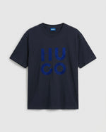 H.U.G.O Blue Velvet Logo T-Shirt