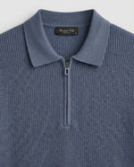 Knitted Quarter Zipper T-Shirt