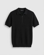 Knitted Quarter Zipper T-Shirt