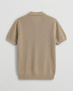 Knitted Quarter Zipper T-Shirt