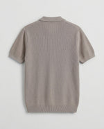 Knitted Quarter Zipper T-Shirt