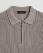 Knitted Quarter Zipper T-Shirt