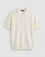 Knitted Quarter Zipper T-Shirt