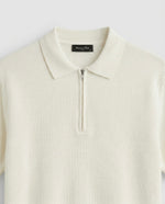 Knitted Quarter Zipper T-Shirt