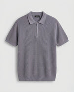 Knitted Quarter Zipper T-Shirt