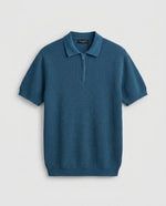 Knitted Quarter Zipper T-Shirt