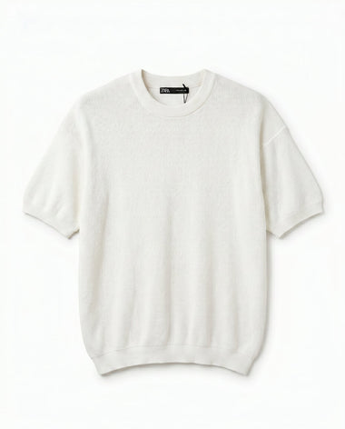 Relaxed Round Knitted T-Shirt