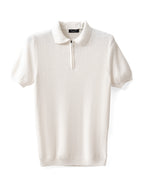 Knitted Zip Polo T-Shirt