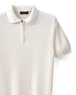 Knitted Zip Polo T-Shirt