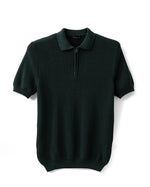 Knitted Zip Polo T-Shirt