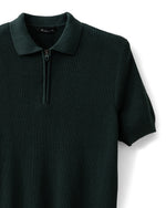 Knitted Zip Polo T-Shirt