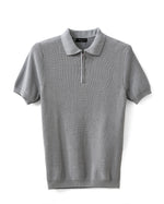 Knitted Zip Polo T-Shirt