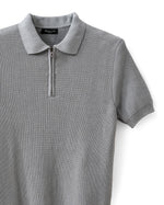 Knitted Zip Polo T-Shirt