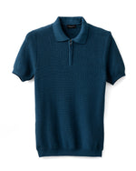 Knitted Zip Polo T-Shirt